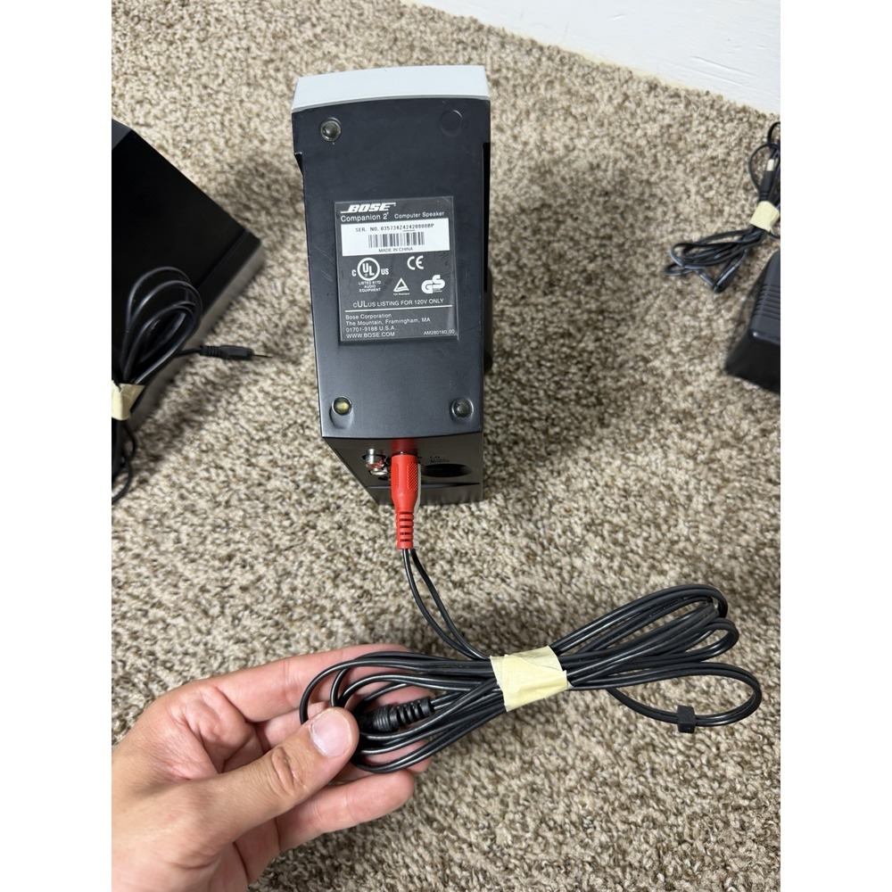 Bose Companion 2 Multimedia Computer Speakers Silver w/ Power Adapter Tested - Picture 8 of 10